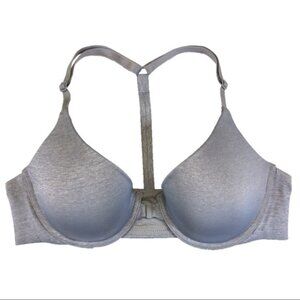Victoria's Secret | Gray Racerback Semi Demi Front Close Bra | Size 32B
